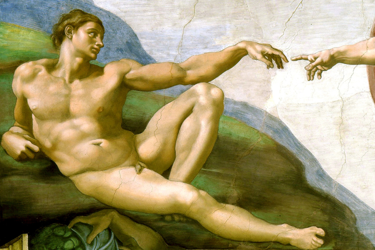 Die Erschaffung Adams (Michelangelo) (Ausschnitt)