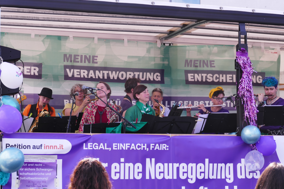 Live-Musik bei der Kundgebung 