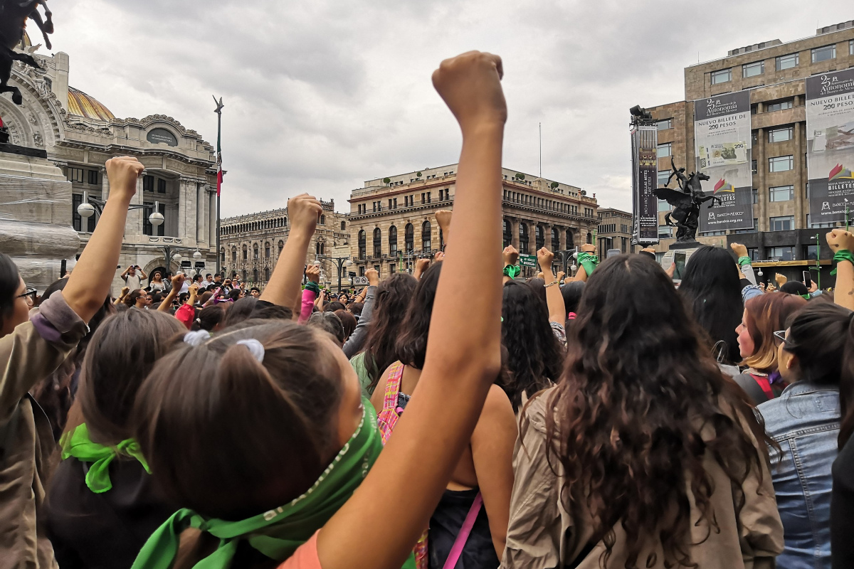 Demo für die Legalisierung von Schwangerschaftsabbrüchen in Mexico City