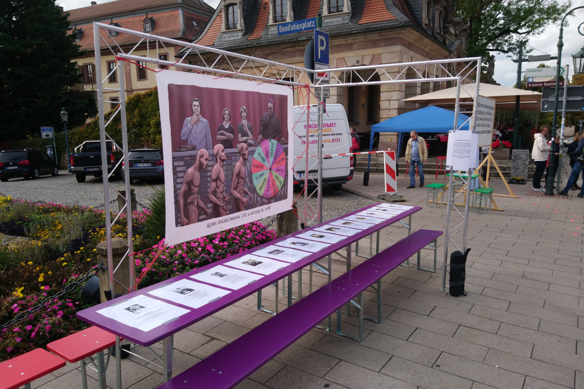 Kunstaktion bei der Herbstvollversammlung der Deutschen Bischofskonferenz 2022