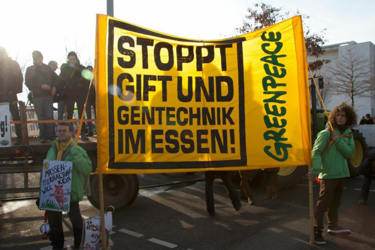 Auf der "Wir haben es satt"-Demo am 18.01.2014 in Berlin