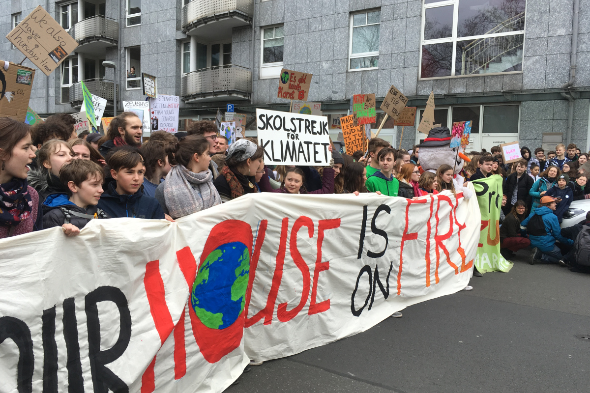 Schülerprotest gegen die Untätigkeit angesichts des Klimawandels
