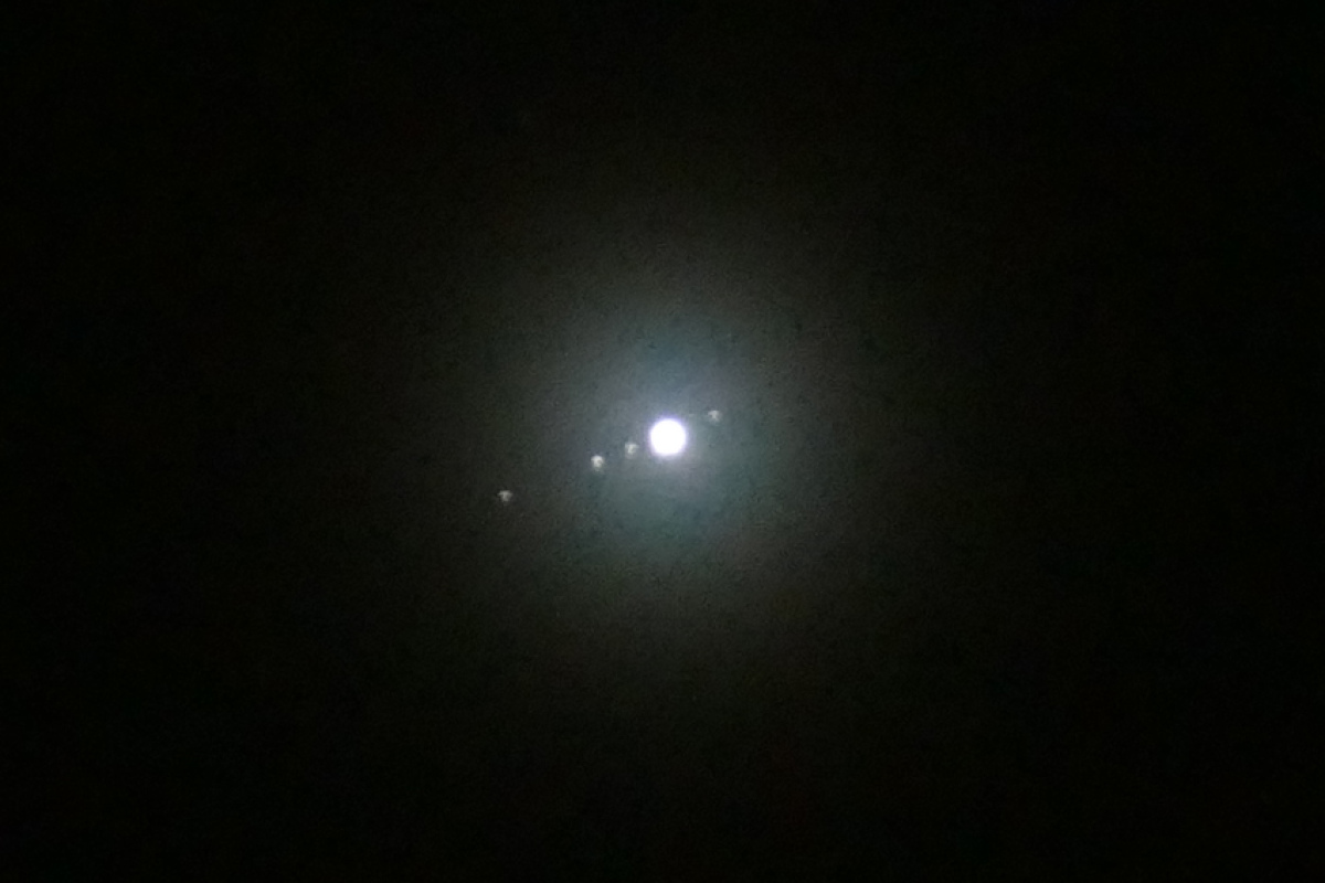 Der Jupiter mit 4 Monden