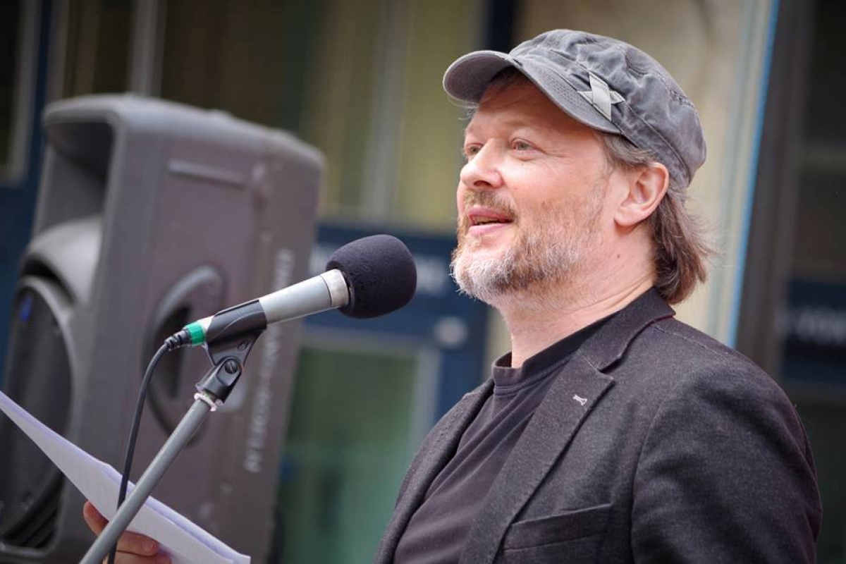 Michael Schmidt-Salomon bei seiner Rede in Köln