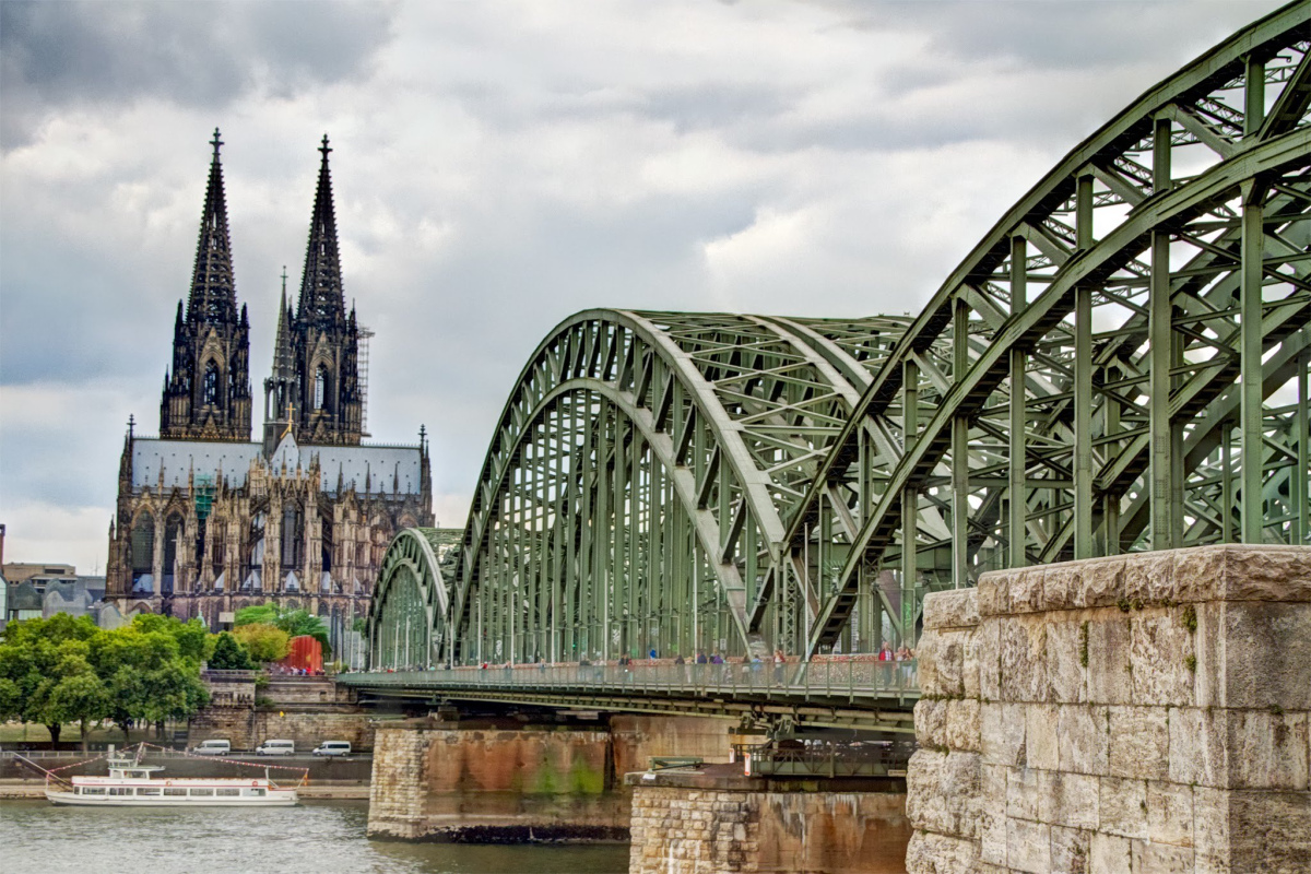 Hohenzollernbrücke und Kölner Dom