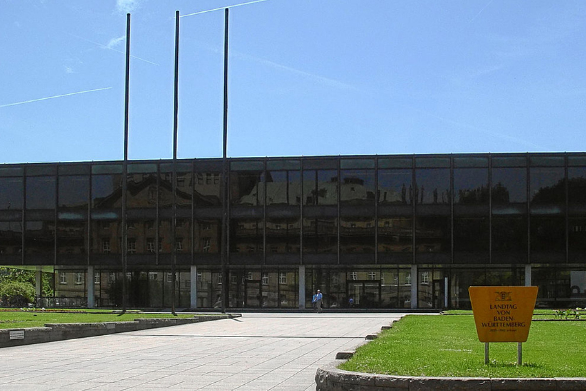 Das Landtagsgebäude von Baden-Württemberg in Stuttgart