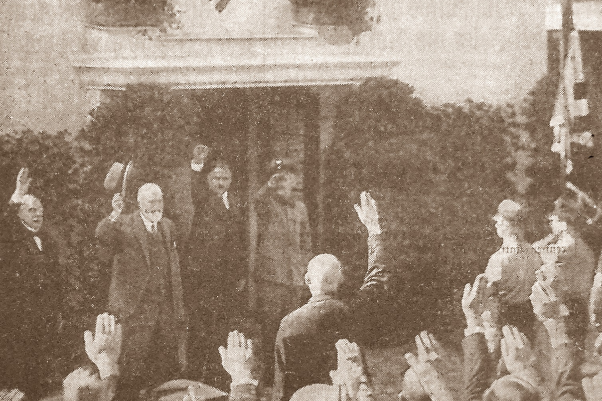 Geburtstagsfeier für Ludwig Heck unterm Hakenkreuz, 1935