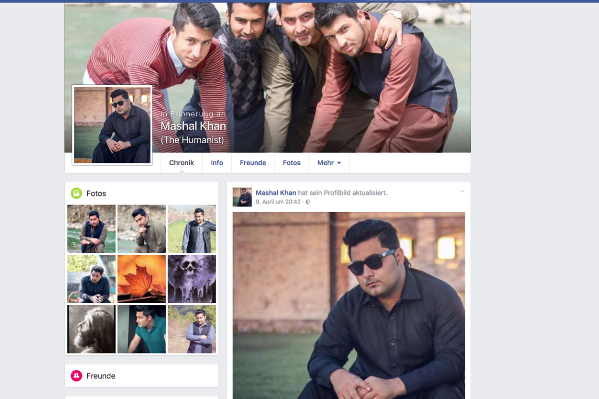 Facebook-Erinnerungsseite