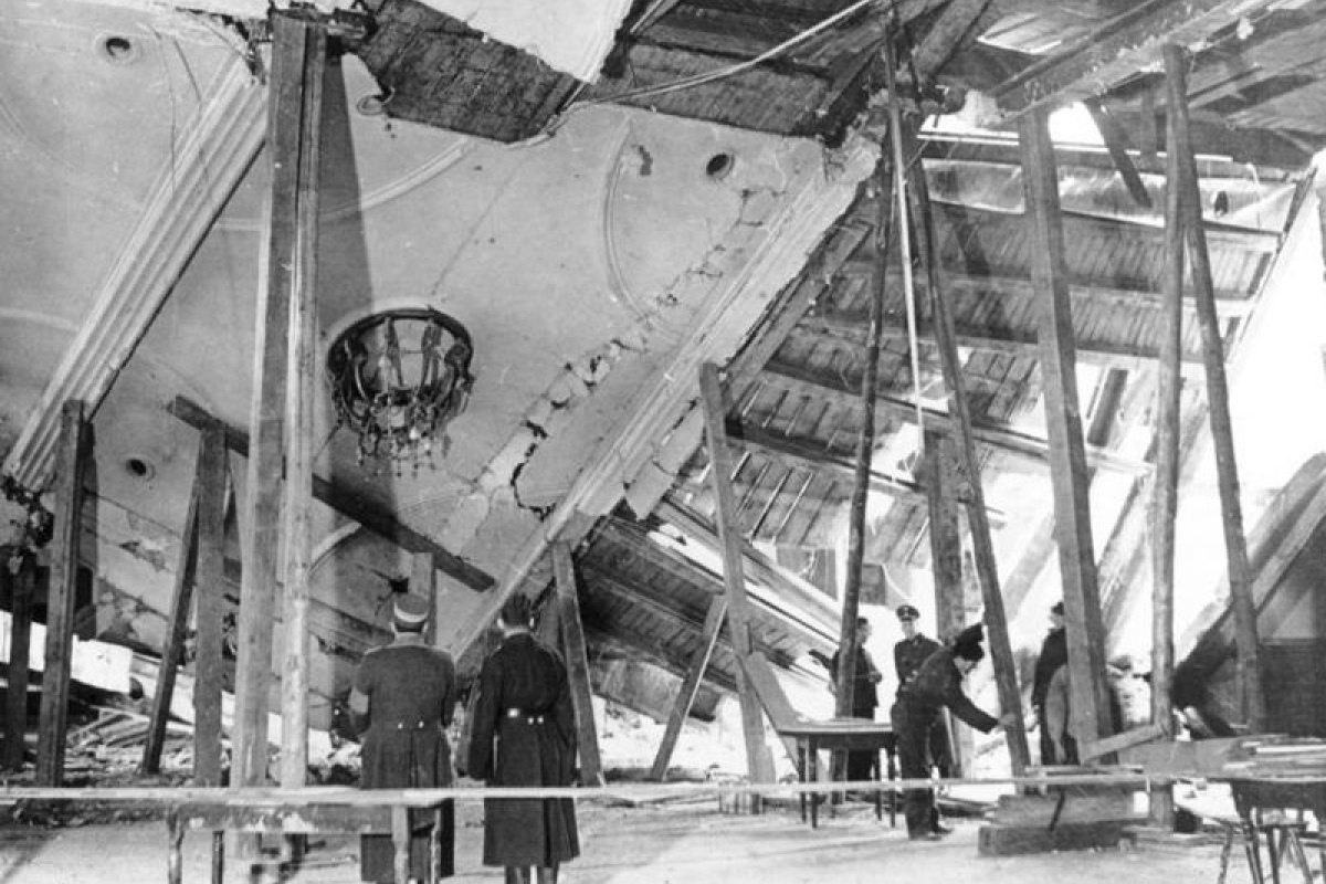 Bürgerbräukeller am Tag nach dem Anschlag 1944