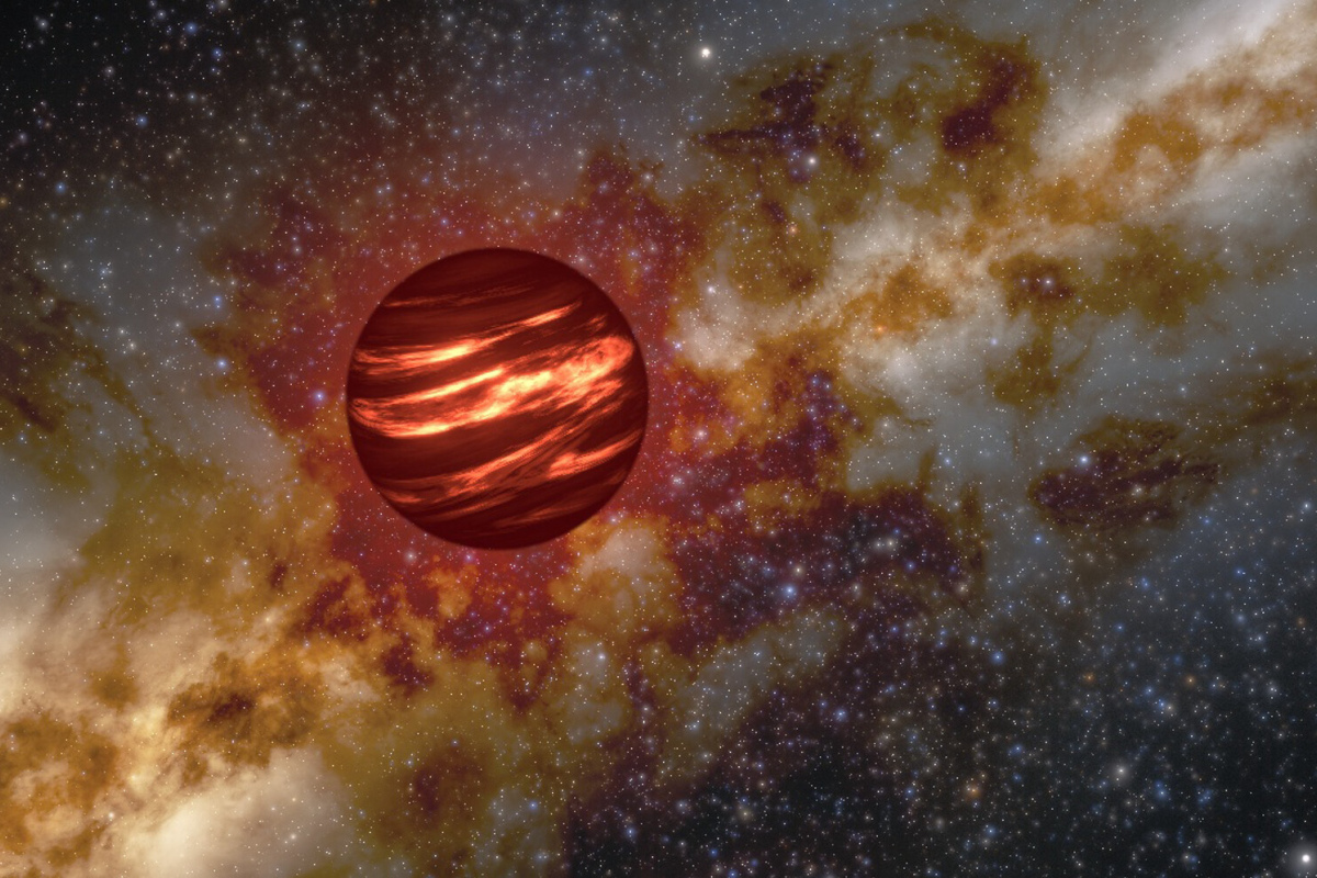 Planet in einer Staubwolke