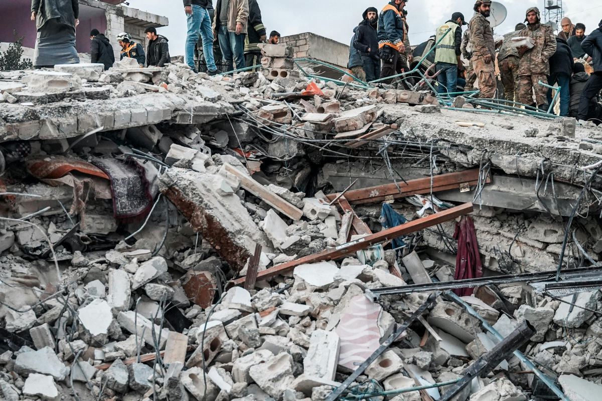 Nach einem Erdbeben in Syrien