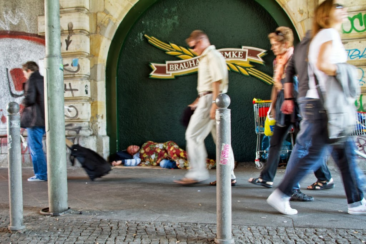 Obdachloser in Berlin