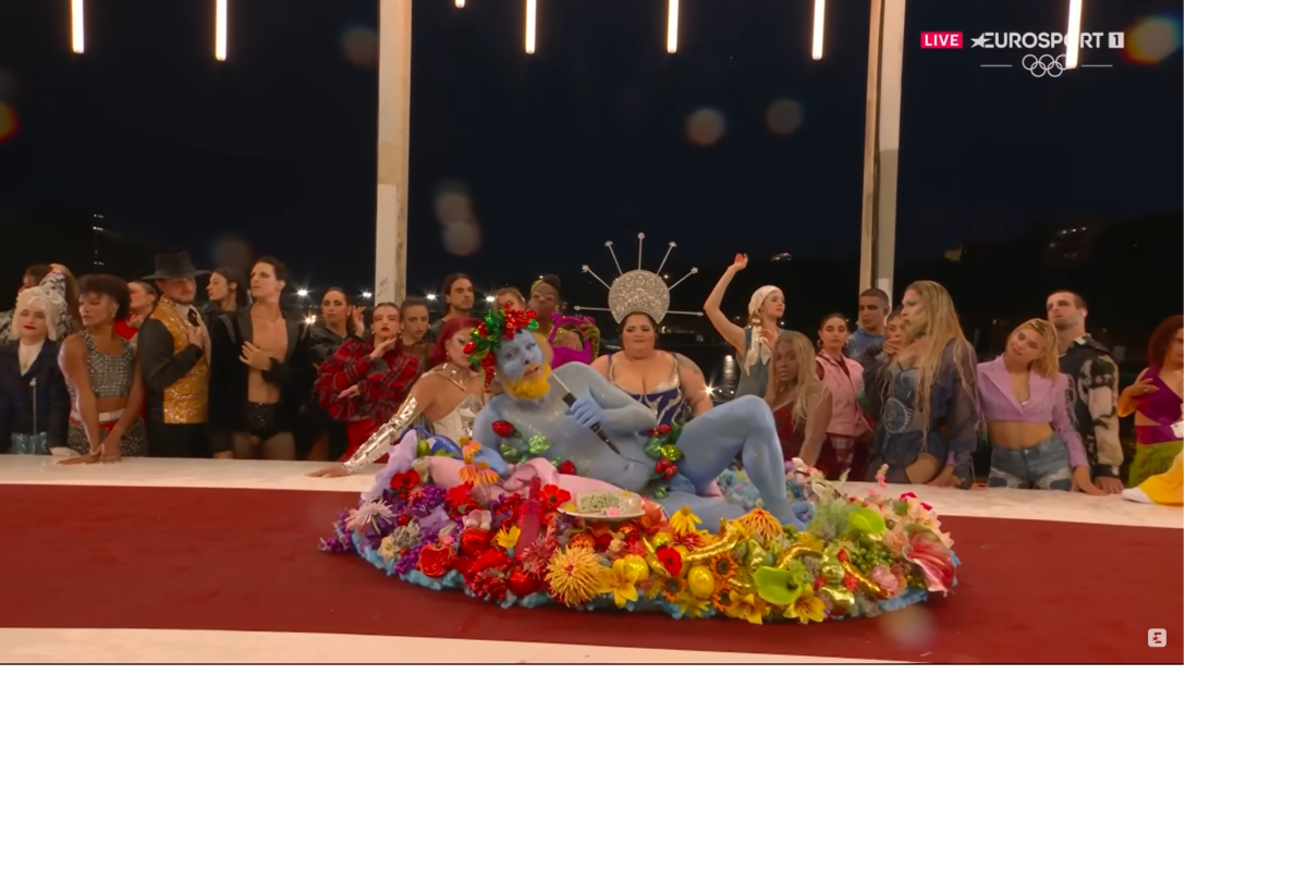 Screenshot von der Inszenierung bei der Olympia-Eröffnungsfeier
