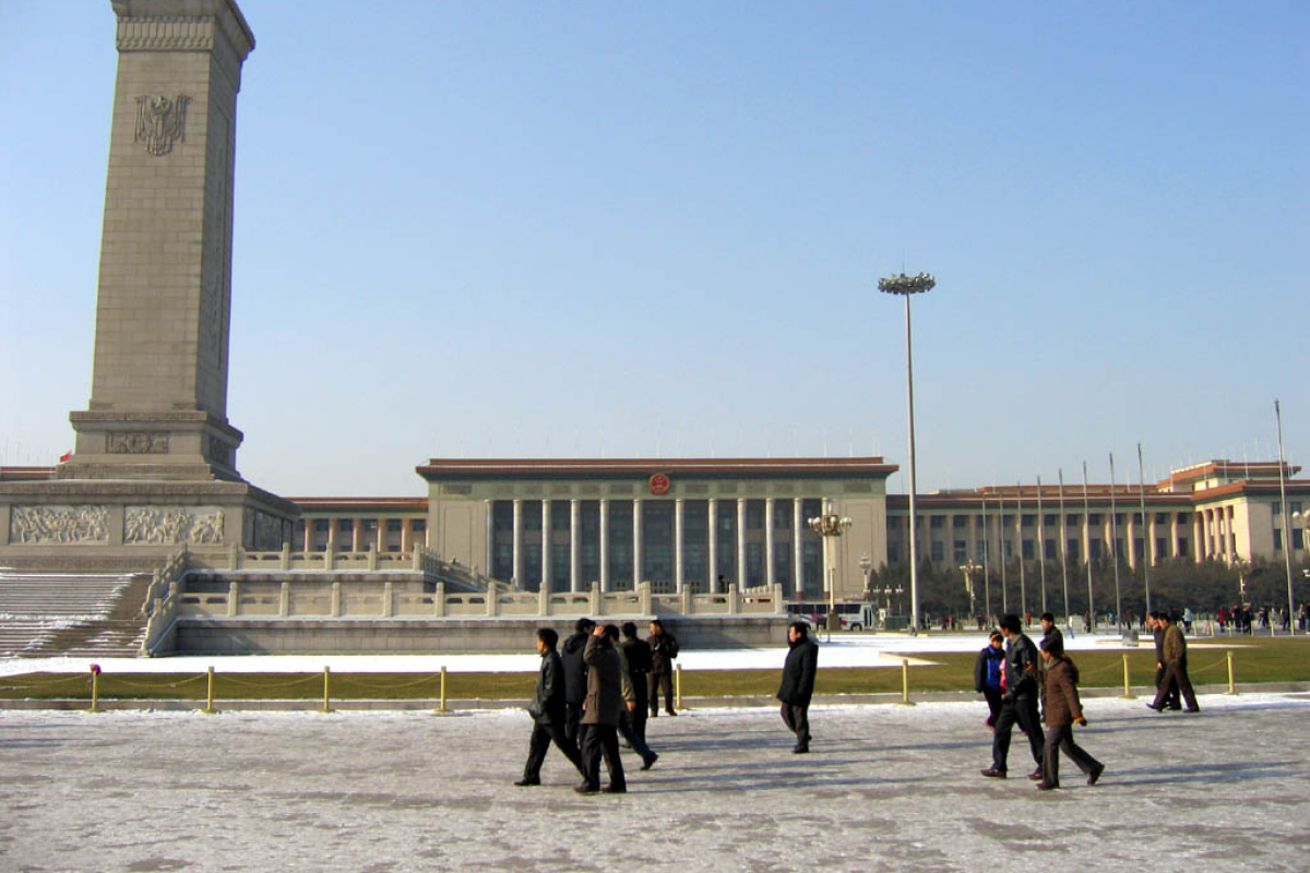 Die Große Halle des Volkes auf dem Tian’anmen-Platz