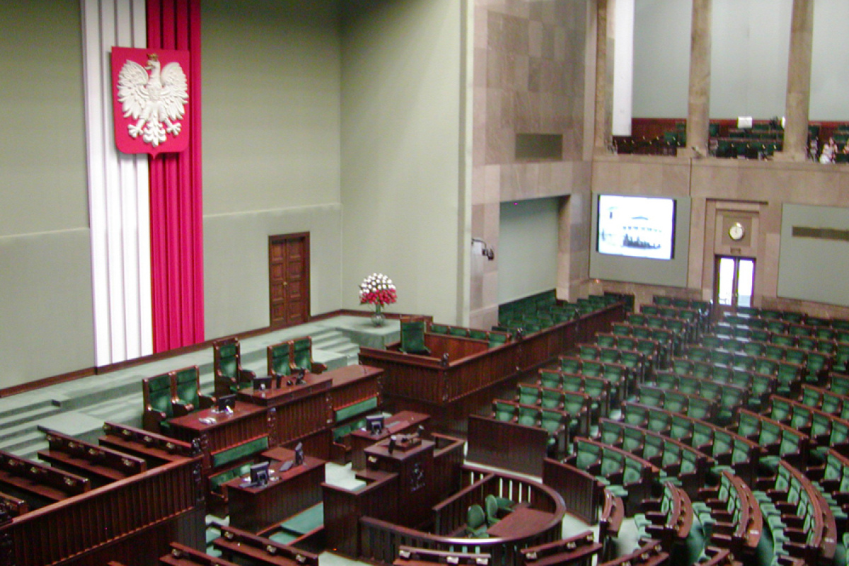 Plenarsaal des Sejm in Warschau