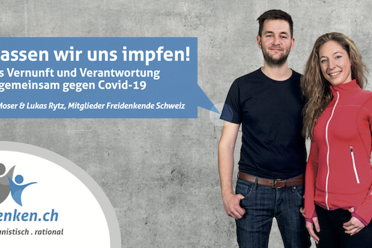 Eines der Plakate der Freidenkenden