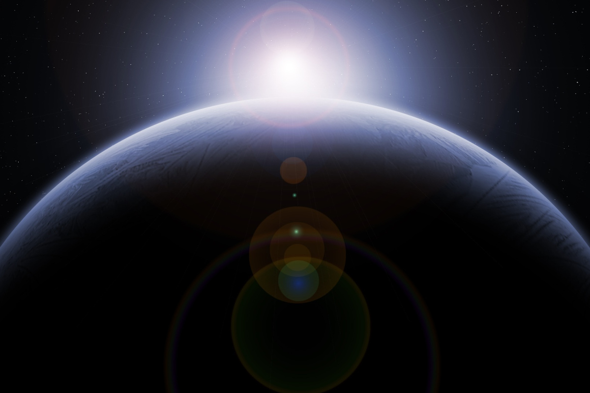 Planet mit Sonne