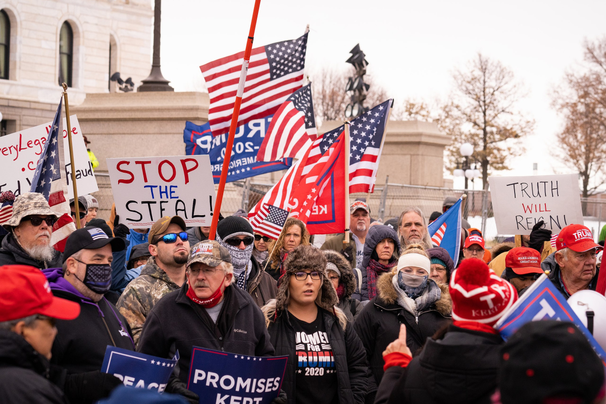Pro-Trump-Demonstranten 2020 in Minnesota
