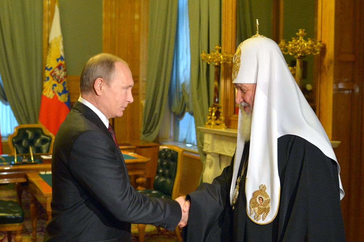 Der russische Präsident Wladimir Putin und der Moskauer Patriarch Kyrill I.
