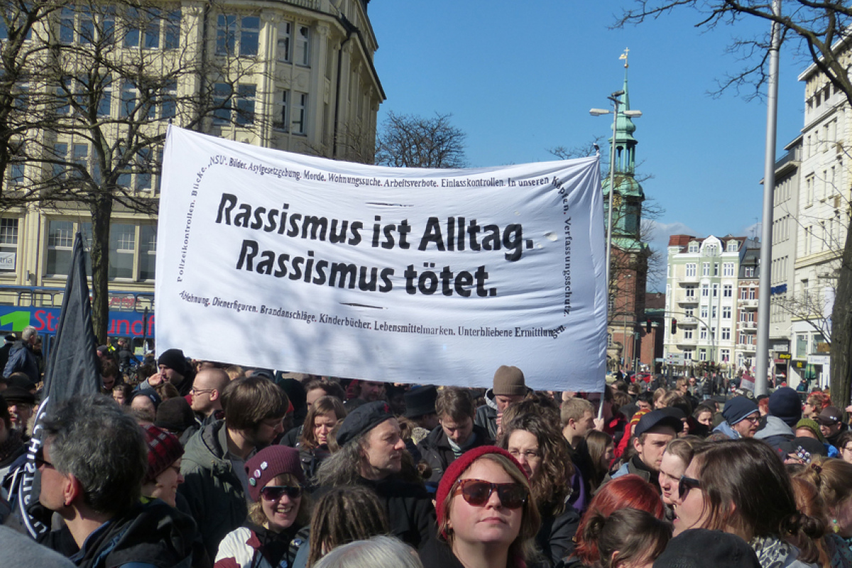 Demo gegen Rassismus und Ausgrenzung in Hamburg