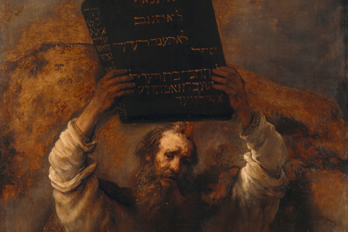 Moses zerbricht die Gesetzestafeln