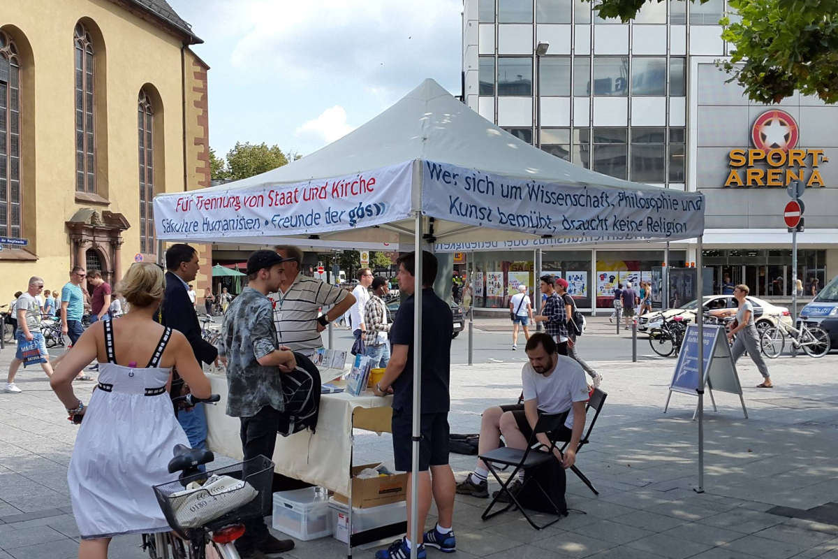 Infostand der Säkularen Humanisten Rhein-Main