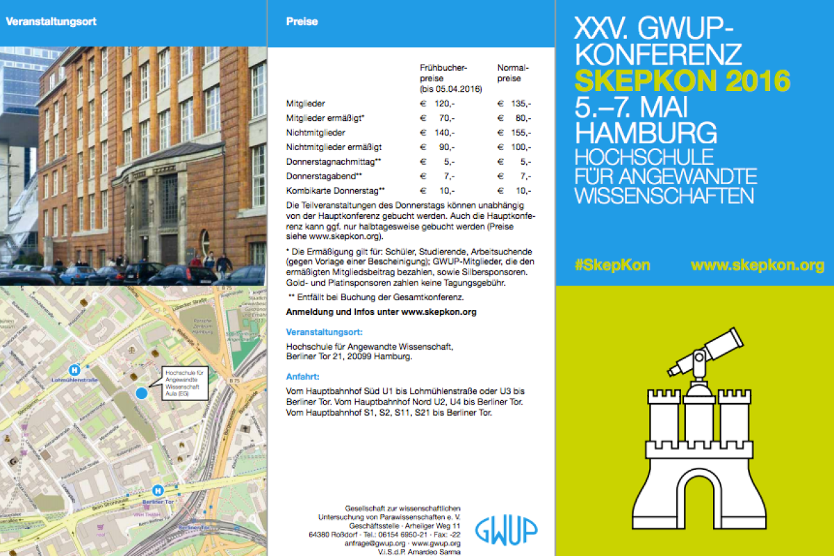 Flyer der Skepkon 2016