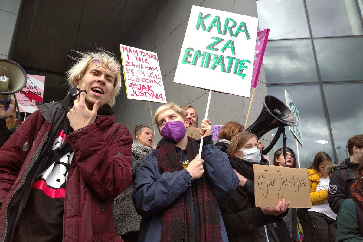 Solidaritätskundgebung für Justyna Wydrzyńska