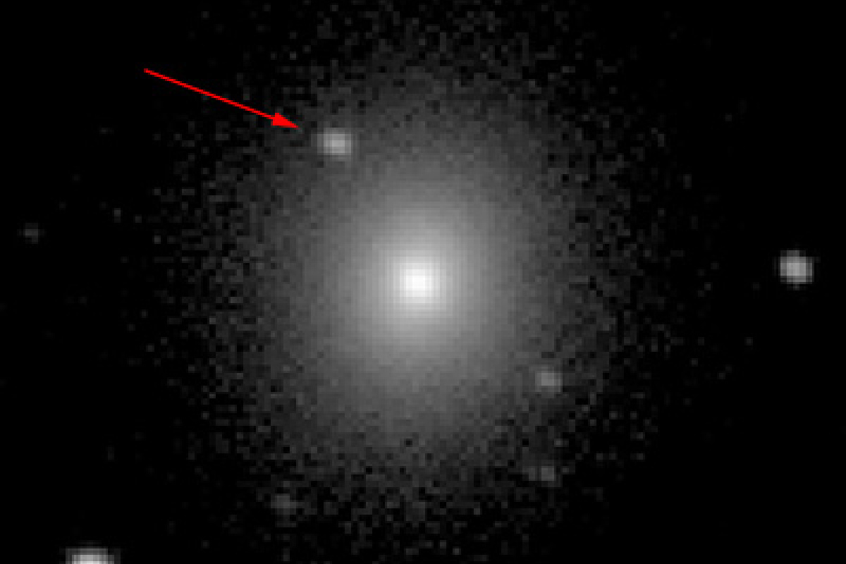 Das optische Entdeckungsfoto vom Swope-Teleskop in Chile.
