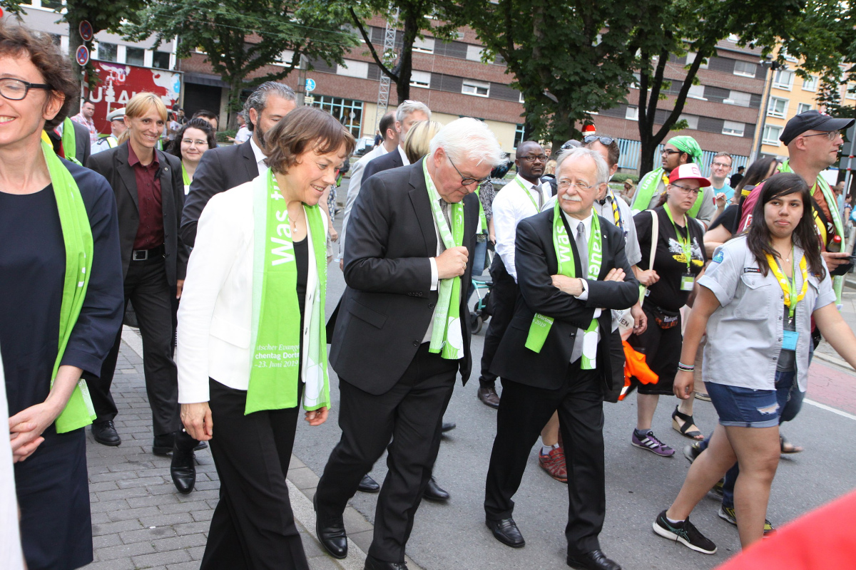 Bundespräsident Frank-Walter Steinmeier auf dem Evangelischen Kirchentag 2019 in Dortmund