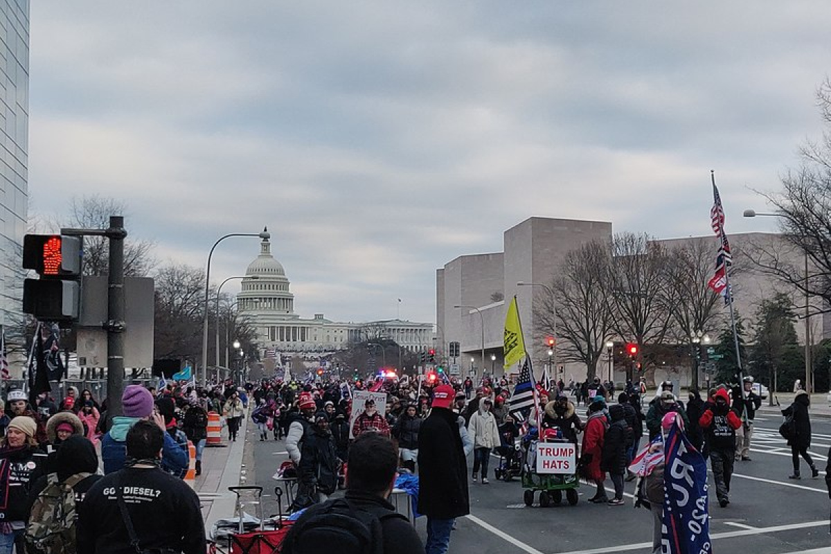Während des Sturms auf das Kapitol in Washington, D.C. am 6. Januar 2021
