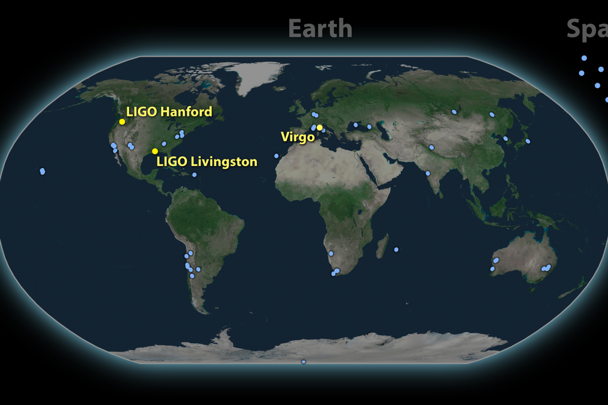 Rund 70 Teleskope weltweit beobachteten das elektromagnetische Gegenstück des Gravitationswellen-Signals GW170817