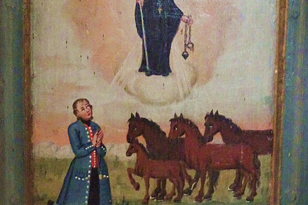 Der Heilige Leonhard, Schutzpatron der Pferde 